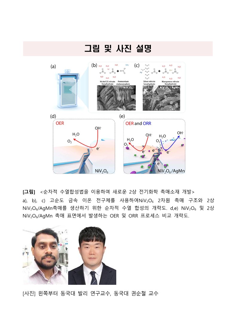 동국대 권순철 교수 연구팀, 금속-공기 2차전지를 위한 새로운 2상 양극재 촉매소재개발3