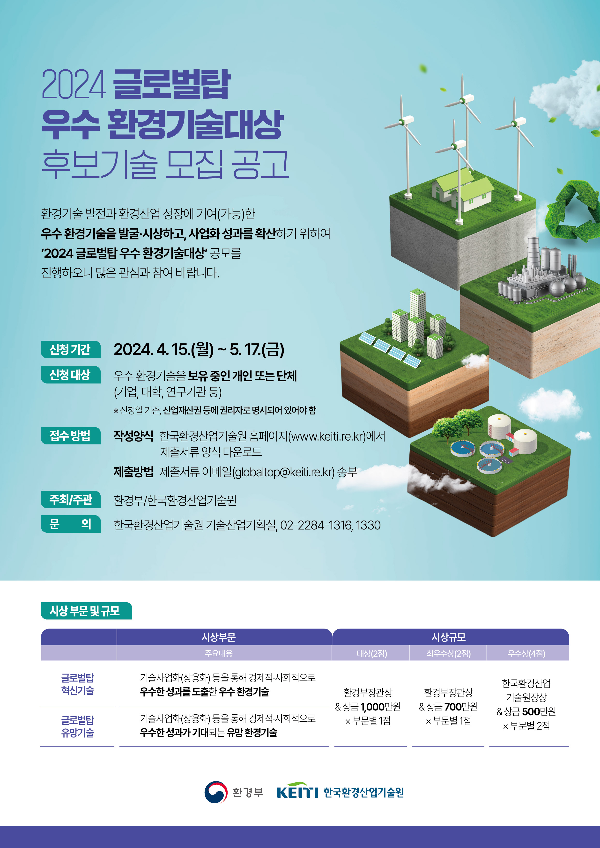 글로버탑 우수 환경기술대상 포스터